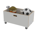 Ver imagem 5 de Baú Organizador de Brinquedos Mdf com Rodinhas 360º- Brincar