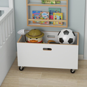 Ver imagem 3 de Baú Organizador de Brinquedos Mdf com Rodinhas 360º- Brincar