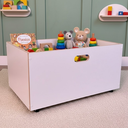 Ver imagem 1 de Baú Organizador de Brinquedos Mdf com Rodinhas 360º- Brincar