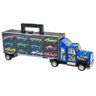 CAMINHAO CEGONHA COM 12 CARRINHOS PORTA 24 CARROS HOT GARAGEM WHEELS MALETA TRANSPORTE INFANTIL - 5