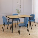 Ver imagem 1 de Conjunto Sala de Jantar Mesa com 4 Cadeiras Love Yescasa