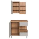 Ver imagem 5 de Gabinete Banheiro 80cm e Espelheira 70cm Clari Mel/arenas F10 - Mpozenato