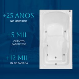 Banheira Retangular Tamarim com Hidro - 127v - 5