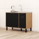 Ver imagem 4 de Cozinha Modulada 4 Peças 9 Portas 1 Gaveta Thalita Yescasa Marrom