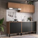 Ver imagem 1 de Cozinha Modulada 4 Peças 9 Portas 1 Gaveta Thalita Yescasa Marrom