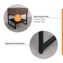 Ver imagem 5 de Mesa Lateral com Gaveta Estilo Industrial Concept CabeCasa MadeiraOriginals