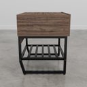 Ver mais imagens de Mesa Lateral com Gaveta Estilo Industrial Concept CabeCasa MadeiraOriginals