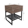 Mesa Lateral com Gaveta Estilo Industrial Concept CabeCasa MadeiraOriginals - 2