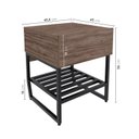 Ver imagem 2 de Mesa Lateral com Gaveta Estilo Industrial Concept CabeCasa MadeiraOriginals