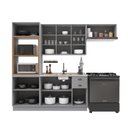 Ver imagem 3 de Armário de Cozinha Modulada Compacta Fidelitá Nara 100% MDF 4 Peças 270cm 12 Portas 2 Gavetas sem