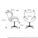 Ver imagem 2 de Cadeira Decorativa Poltrona Egg Bordô Com Base Giratória