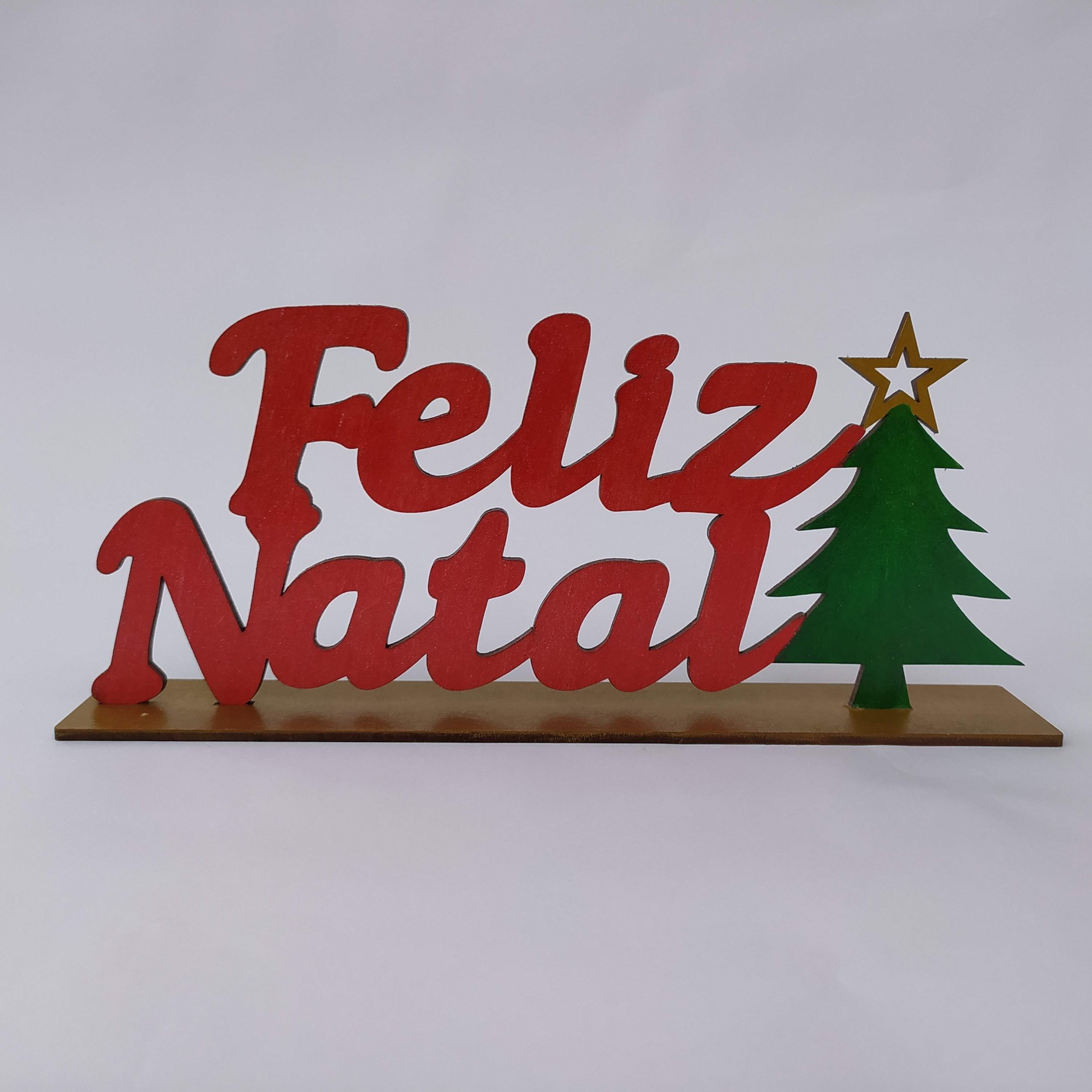 Placa Feliz Natal Mdf