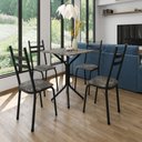 Ver imagem 2 de Conjunto de Mesa Sala de Jantar com 4 Cadeiras Leia Tubular Granito Artefamol