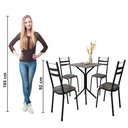 Ver imagem 6 de Conjunto de Mesa Sala de Jantar com 4 Cadeiras Leia Tubular Granito Artefamol