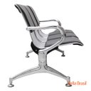 Ver imagem 3 de Cadeira Longarina Cromada com Almofada 4 Lugares 126 - Bella Brasil Decor