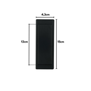 Ver imagem 3 de Puxador Duplo Concha de Embutir para Porta Inox Preto Fosco 15cm