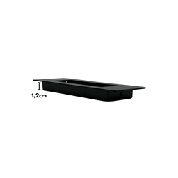 Puxador Duplo Concha de Embutir para Porta Inox Preto Fosco 15cm - 4