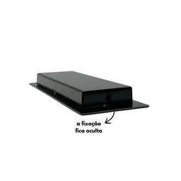 Puxador Duplo Concha de Embutir para Porta Inox Preto Fosco 15cm - 10