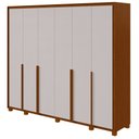 Ver imagem 1 de Guarda-roupas Casal 6 Portas 8 Gavetas com Pés 100% Mdf Imperatore - Lp - Rei de Casa Frassino/off W