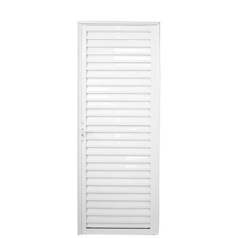Porta Palheta sem Ventilação Alumínio 210cm x 90cm Direita Linha 25