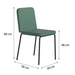 Conjunto Sala de Jantar Mesa Aço com 4 Cadeiras Werk Yescasa - 4
