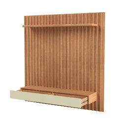 Painel Ripado para TV até 65 Polegadas 2 Gavetas 178cm Pradel Móveis - 2