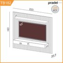 Ver imagem 4 de Painel Ripado para TV até 65 Polegadas 100% MDF 223CMX183CM 2 Gavetas Pradel Móveis Marrom