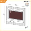 Ver imagem 3 de Painel Ripado para TV até 65 Polegadas 100% MDF 223CMX183CM 2 Gavetas Pradel Móveis Marrom