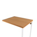 Ver imagem 2 de Mesa de Apoio Lateral para Mesa Kappesberg Crome Industrial de Metal 60cm Canela/Branco Brilho