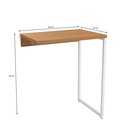 Ver imagem 3 de Mesa de Apoio Lateral para Mesa Kappesberg Crome Industrial de Metal 60cm Canela/Branco Brilho