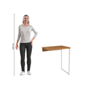 Ver imagem 5 de Mesa de Apoio Lateral para Mesa Kappesberg Crome Industrial de Metal 60cm Canela/Branco Brilho