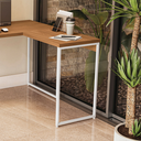 Ver imagem 1 de Mesa de Apoio Lateral para Mesa Kappesberg Crome Industrial de Metal 60cm Canela/Branco Brilho