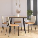 Ver imagem 1 de Conjunto Sala de Jantar Mesa Aço com 4 Cadeiras Werk Yescasa