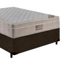 Ver imagem 3 de Cama Box Casal Suede + Colchão Casal Ortobom Airtech Molas Superpocket (65x138x188) Marrom