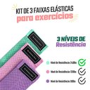 Ver imagem 4 de Kit de 3 Faixas Elásticas Exercícios 3 Níveis de Resistência