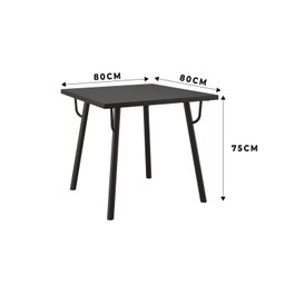 Conjunto Sala de Jantar Orbit 80x80cm Tampo MDP com 4 Cadeiras Werk Yescasa - 3