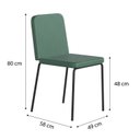 Ver imagem 4 de Conjunto Sala de Jantar Orbit 80x80cm Tampo MDP com 4 Cadeiras Werk Yescasa