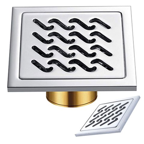 Ralo 10x10 Inox Banheiro Lavabo Anti Odor Anti Inseto Higienico Varanda Lavanderia Resistente Seguro