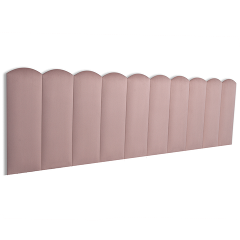 Cabeceira King Modulada Nuvem Cama Box Veludo Nude