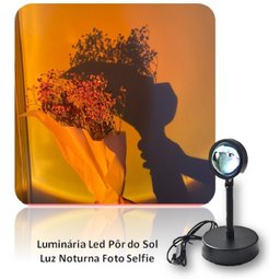 Luminária Pôr Do Sol Led Sunset Foto Decoração Iluminação - 9