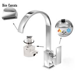 Tornera Gourmet de Bancada Pia para Banheiro Lavabo Lavatório Cozinha com Efeito Cascata Giro 360º M - 2
