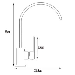 Tornera Gourmet de Bancada Pia para Banheiro Lavabo Lavatório Cozinha com Efeito Cascata Giro 360º M - 6