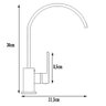 Tornera Gourmet de Bancada Pia para Banheiro Lavabo Lavatório Cozinha com Efeito Cascata Giro 360º M - 6