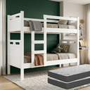 Ver imagem 1 de Beliche Solteiro com 02 Colchões Grade Reforçada Completa