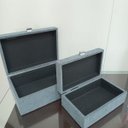 Ver imagem 7 de Jogo 2 Peças Caixa Decorativa de Sintético Cinza 12.0x20.0x30.0cm Organizadora