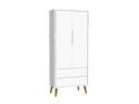 Ver imagem 1 de Guarda-Roupa para Quarto Infantil Retrô 2 Portas Classic New:Branco/Madeira