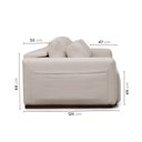 Ver imagem 6 de Sofá Retrátil 4 Lugares Bouclé Branco Essence 240cm CabeCasa MadeiraOriginals