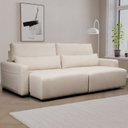 Ver imagem 3 de Sofá Retrátil 4 Lugares Bouclé Branco Essence 240cm CabeCasa MadeiraOriginals