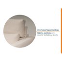 Ver imagem 7 de Sofá Retrátil 4 Lugares Bouclé Branco Essence 240cm CabeCasa MadeiraOriginals
