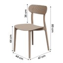 Ver imagem 4 de Kit 4 Cadeiras de Jantar Simpla Estilo Telinha em Plástico
